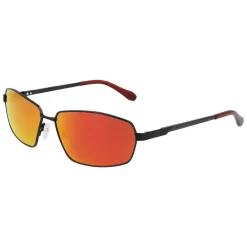 Spyder Angular Narrow Rectangle Sunglasses - BLACK Cheap
