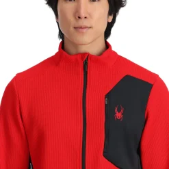 Spyder Mens Bandit Full Zip - Red SPYDERRED Cheap