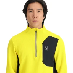 Spyder Mens Bandit Half Zip - Acid Yellow ACIDYELLOW Best Sale
