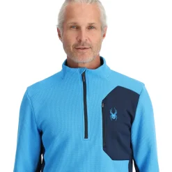 Spyder Mens Bandit Half Zip - Aether Blue AETHERBLUE Discount