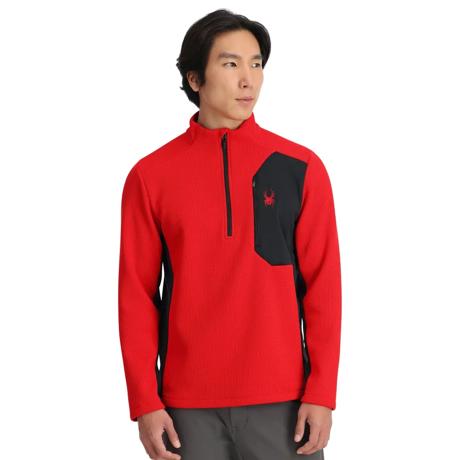 Spyder Mens Bandit Half Zip - Red SPYDERRED Shop