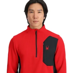 Spyder Mens Bandit Half Zip - Red SPYDERRED Shop