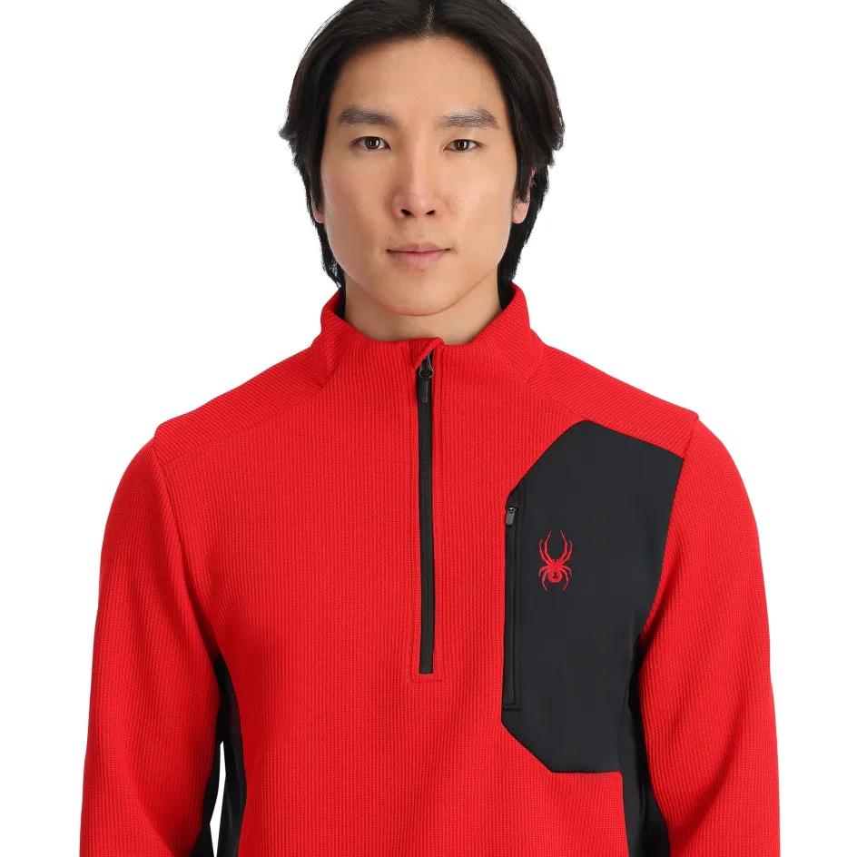 Spyder Mens Bandit Half Zip - Red SPYDERRED Shop