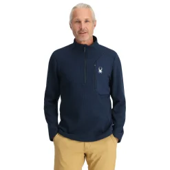 Spyder Mens Bandit Half Zip - True Navy TRUENAVY Clearance