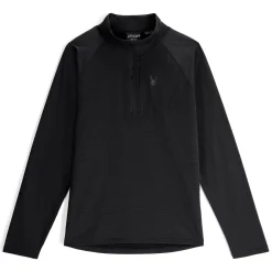 Spyder Mens Gridweb Fleece Half Zip - BLACK Fashion