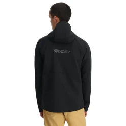 Spyder Mens Gridweb Hoodie - BLACK Cheap