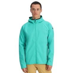 Spyder Mens Gridweb ShellFleece™ Hoodie - Teal Green TEALGREEN Cheap