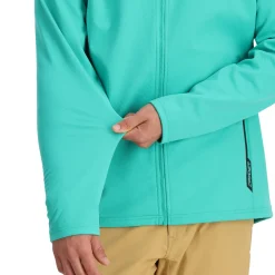 Spyder Mens Gridweb ShellFleece™ Hoodie - Teal Green TEALGREEN Cheap