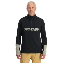 Spyder Mens Speed Fleece Half Zip - BLACK Cheap