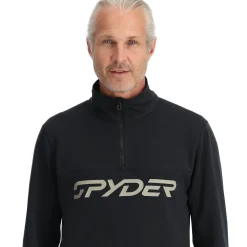 Spyder Mens Speed Fleece Half Zip - BLACK Cheap