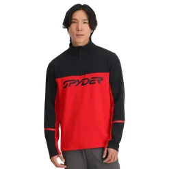 Spyder Mens Speed Fleece Half Zip - Red SPYDERRED Outlet