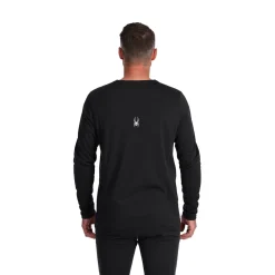 Spyder Mens Stretch Charger Crew - BLACK Fashion