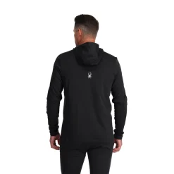 Spyder Mens Stretch Charger Hoodie - BLACK Outlet