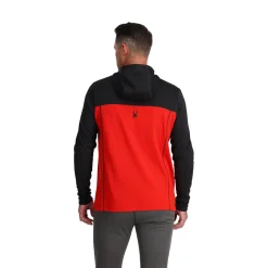Spyder Mens Stretch Charger Hoodie - VOLCANO Cheap