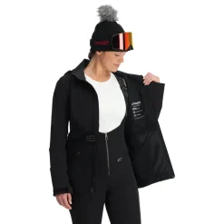 Spyder Womens Glacial Softshell - BLACK Cheap