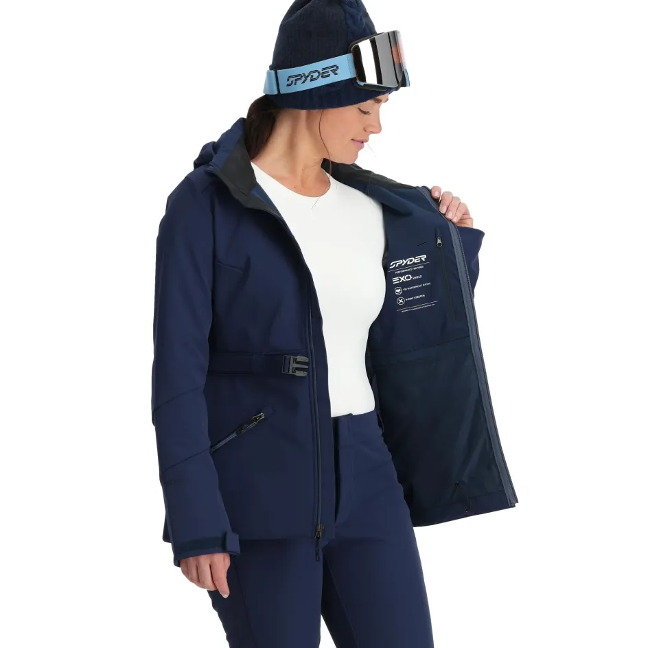 Spyder Womens Glacial Softshell - True Navy TRUENAVY Hot