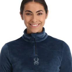 Spyder Womens Shimmer Bug Half Zip - True Navy TRUENAVY Sale