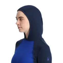 Spyder Womens Stretch Charger Hoodie - Electric Blue ELECTRICBLUE Best