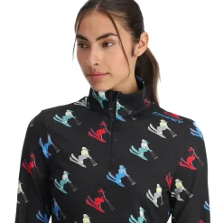 Spyder Womens Vivid Half Zip - BLACK Fashion