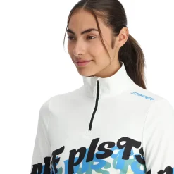 Spyder Womens Vivid Half Zip - WHITE Fashion